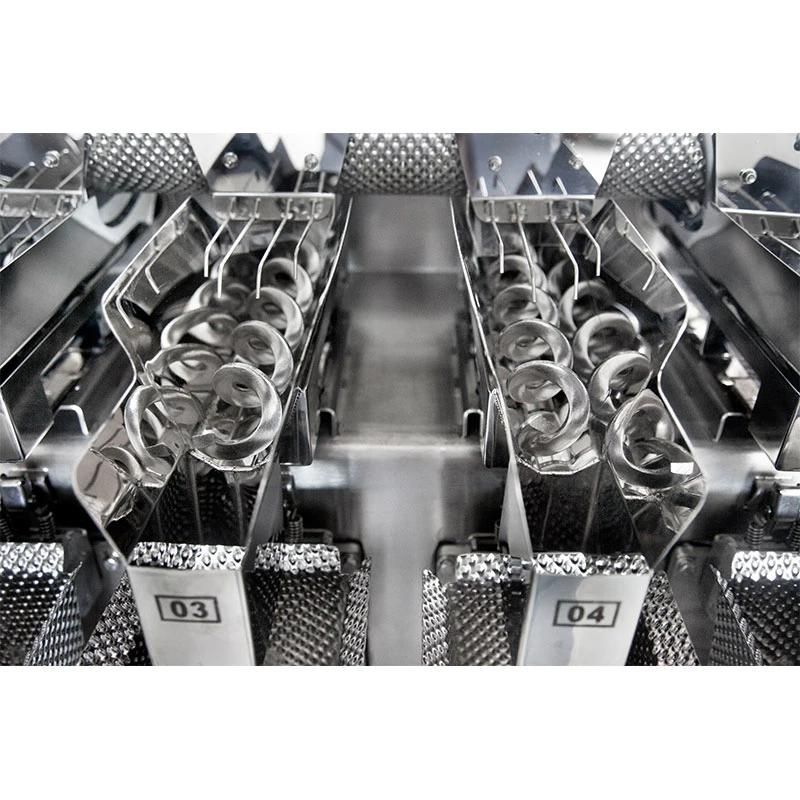 8 Heads Screw Feeding Weigher for The Sticky Meat Products
