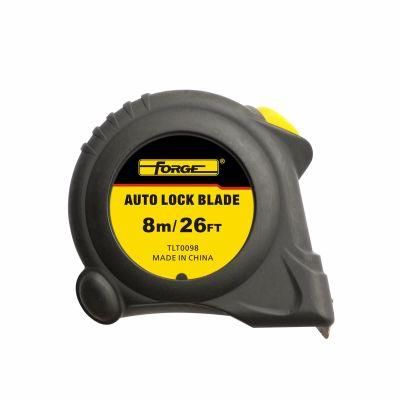 High Quality 8m Auto Lock Steel Tape Measure with Double Marked Blade