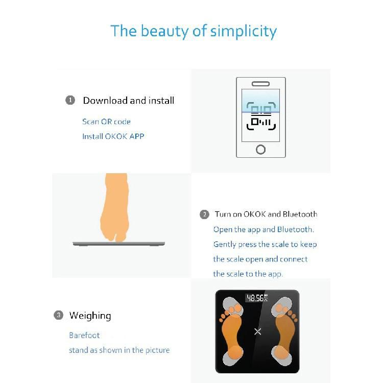 Bl-2601 Body Fat Scale with Fat Muscle Stone Measure Household