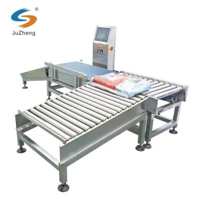 Juzheng Online Customized Automatic Belt Conveyor Food Touch Screen Checkweighers for 25kg Packaged Bag Big Carton