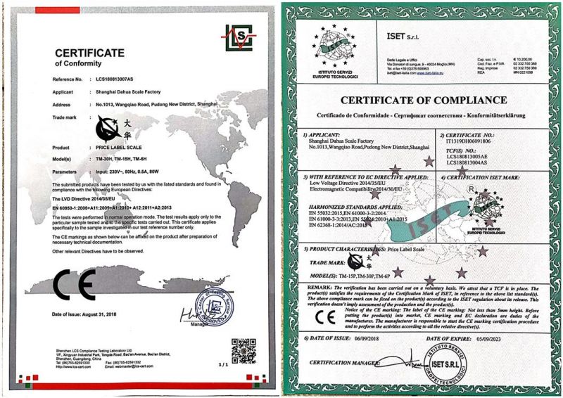 Supermarket Label Printing Barcode Scale Contact to Computer Heavy Duty Body Dual LED Display