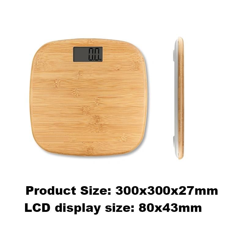 USB Charge Eco-Friendly Bamboo Body Scale