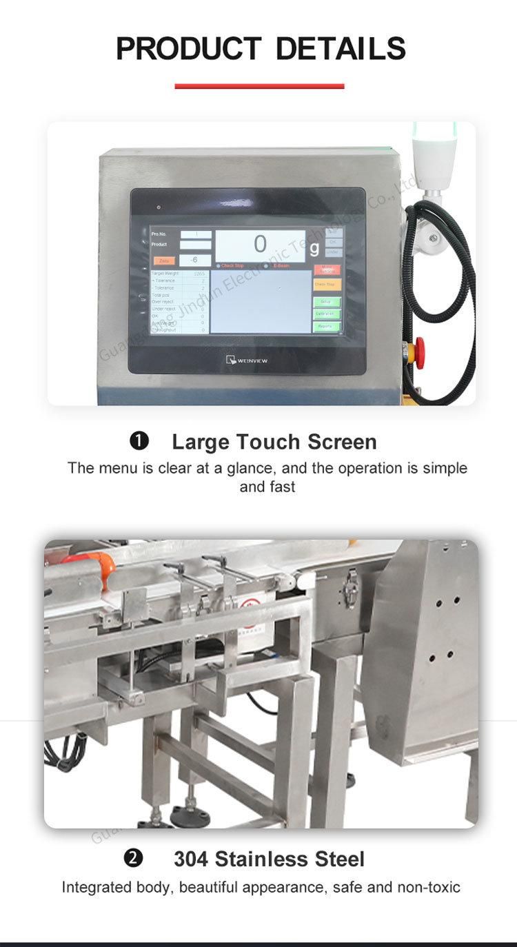 Factory Price LCD Touch Screen Weight Checker Machine with Rejection Function