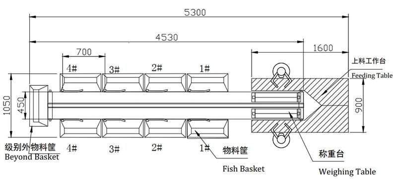 Weighing Conveyor Scale Belt Type Fish Graders Machine for Sale