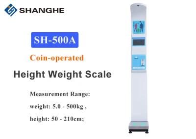 LCD Advertising Display Height and Weight Scale with Printer Sh-500A