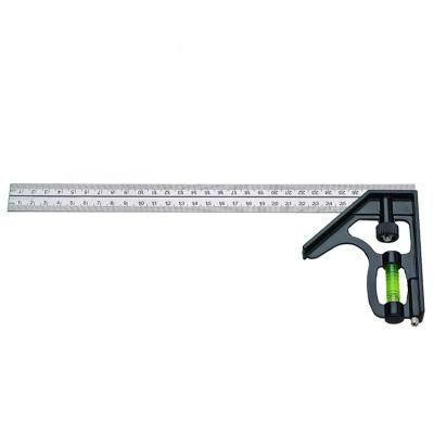 Adjustable Professional Resolution Stainless Steel Angle Combination Try Square Combination Rolling Metric Ruler