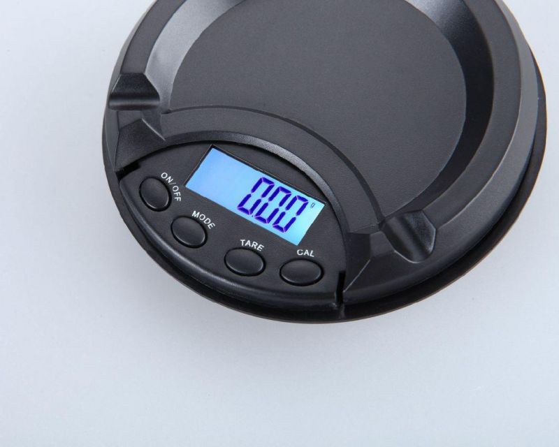 200g/0.01g Pocket Electrical Battery Ashtray Jewelry Scale Blue Backlight LCD Digital Scale