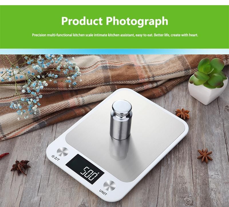 Electronic Food Scale Digital Household Kitchen Weighing Scale 5kg