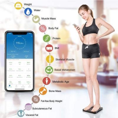 Most Popular Tuya Weighing Fat Body Monitor Machine Smart Blue Tooth Scale with Tuya Ios and Android APP