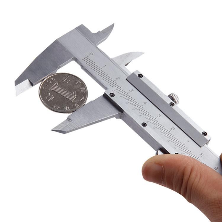 Vernier Caliper 0-150mm Carbon Steel Precision 0.02mm Leather Case Packaging Four-Use Mini Caliper