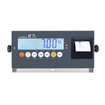 K7p IP54 Stainless Steel Double RS232 Weighing Indicator with Built in Printer