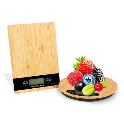 High Quality Bamboo Board Material Kitchen Scale Waterproof Scale 5kg 10kg