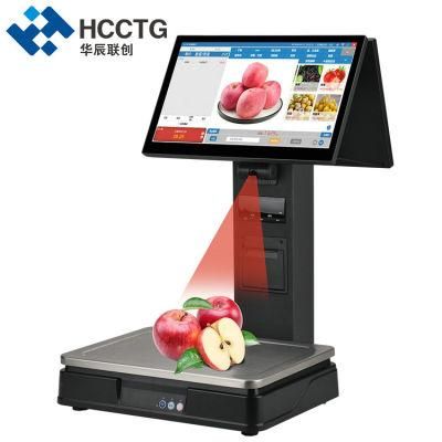 15.6inch High-Resolution Large Touch Screen Electronic Powered Weighing Scales with 58mm Thermal Label Printer (HCC-ACS15)