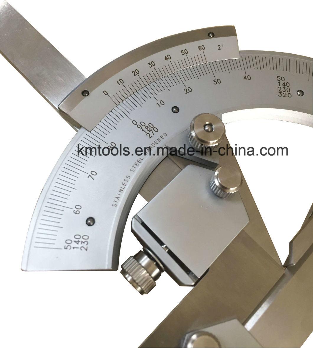 High Quality 0-320 Degree Stainless Steel Vernier Protractor