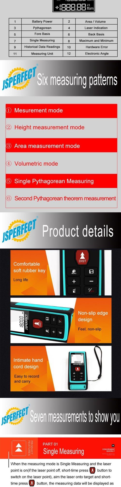 Cheap Measurement Accuracy Laser Distance Meter 40 M