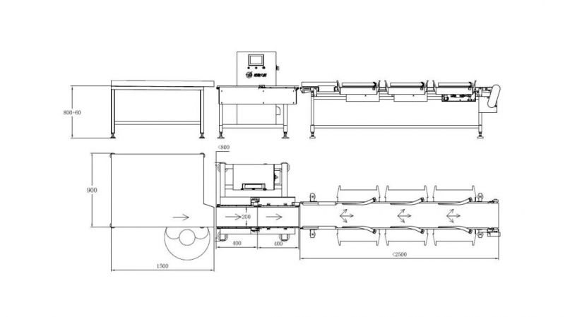 Sorting Weigher for Seafood & Fish & Meat & Poultry