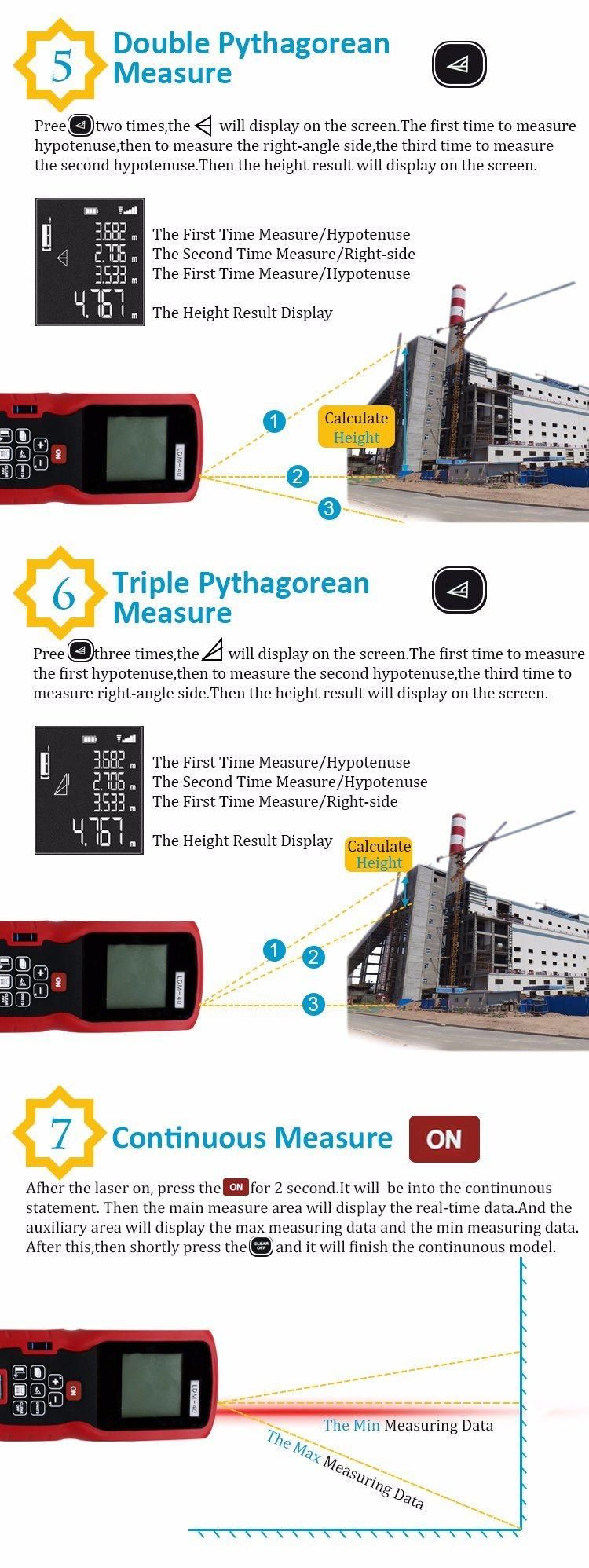 All New Products Light Laser Distance Meter 100m