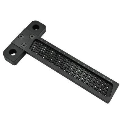 1 Black Stainless Steel Woodworking Scribe Ruler T-Shaped Ruler