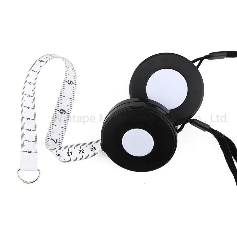 80inch Round Black Retractable Sewing Measuring Tape Rt-123