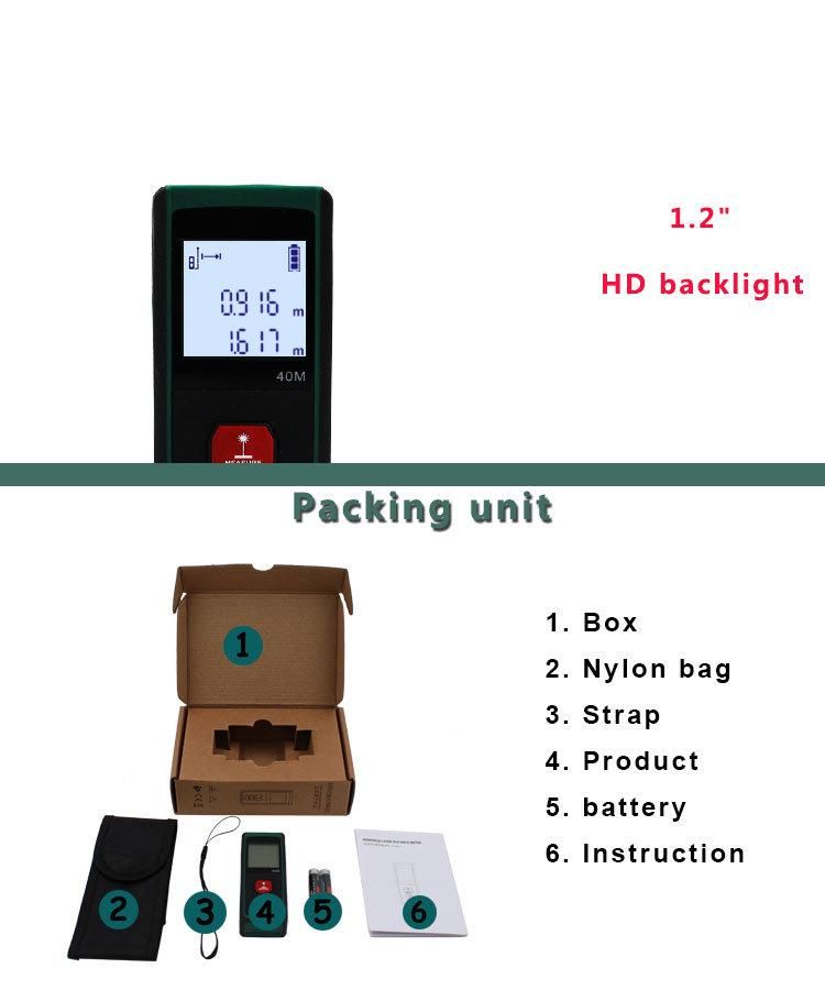 China 20m Portable Height Measure Laser Distance OEM