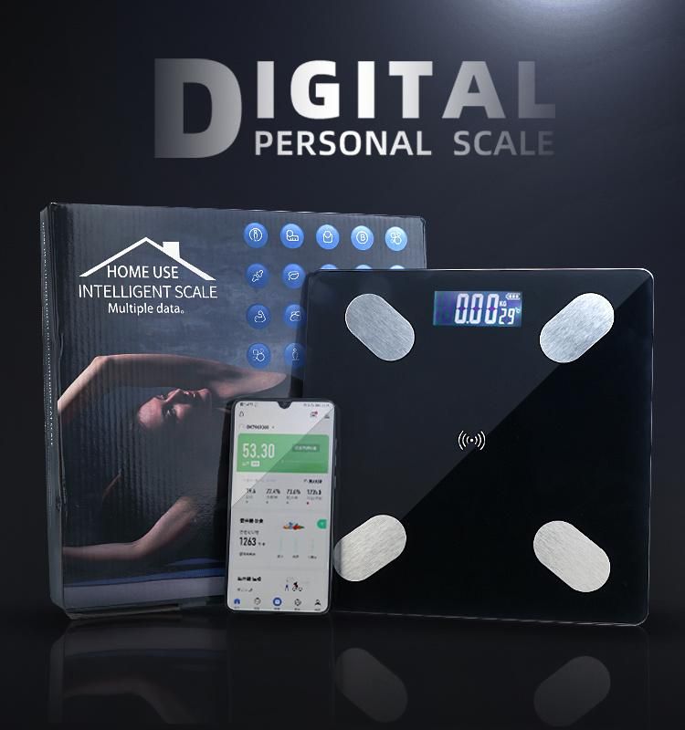 Factory Glass Bluetooth Body Fat Health Bathroom Weighing Scale