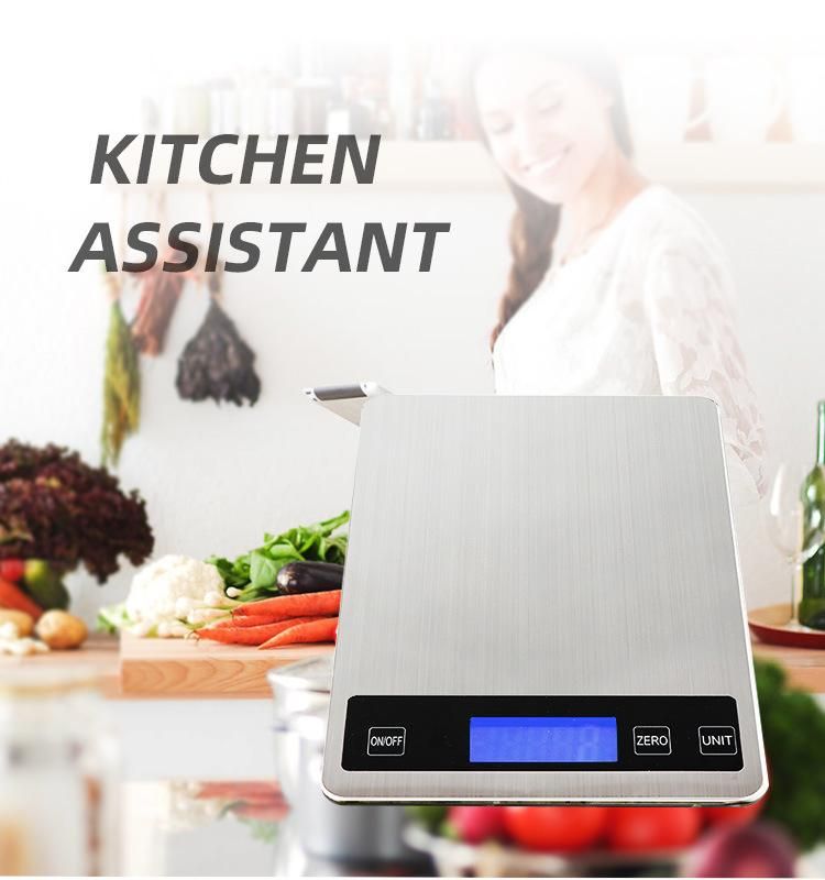 OEM Digital Kitchen Scale with Tempered Glass 15kg 0.1g