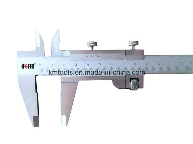 0-200mm Stainless Steel Vernier Caliper with Fine Adjustment