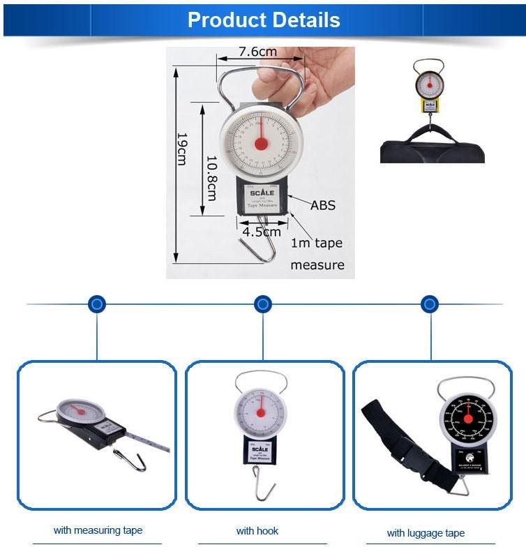 Mechanical Travel Luggage Hanging Scale 32kg