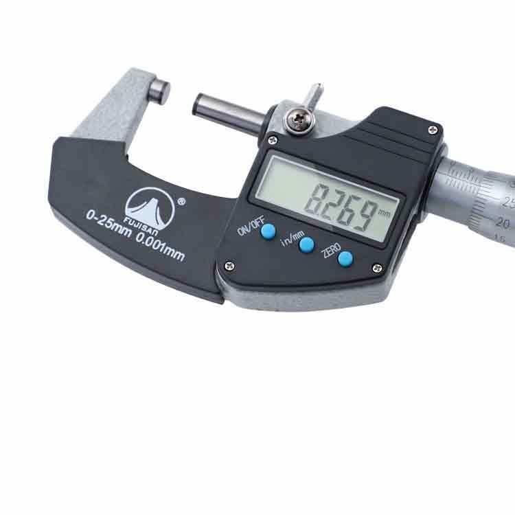 Micrometer Large Screen Digital Display Metric Inch 0-25mm Outer Diameter Micrometer Accuracy 0.001mm Spiral Micrometer