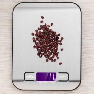 Amazon Hot Sell Bascula Cocina Multifunction Smart Scale Custom 5 Kg Stainless Steel Digital Weighing Kitchen Scales for Food