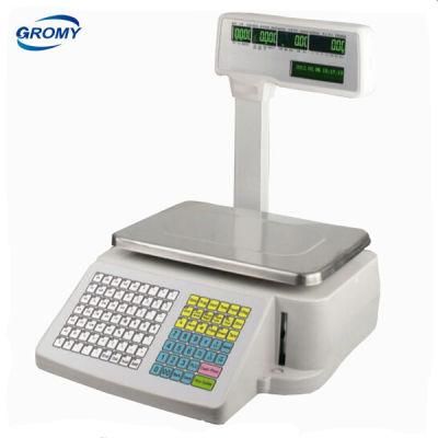 Ntep Digital Barcode Label Printing Scale with Pole Display