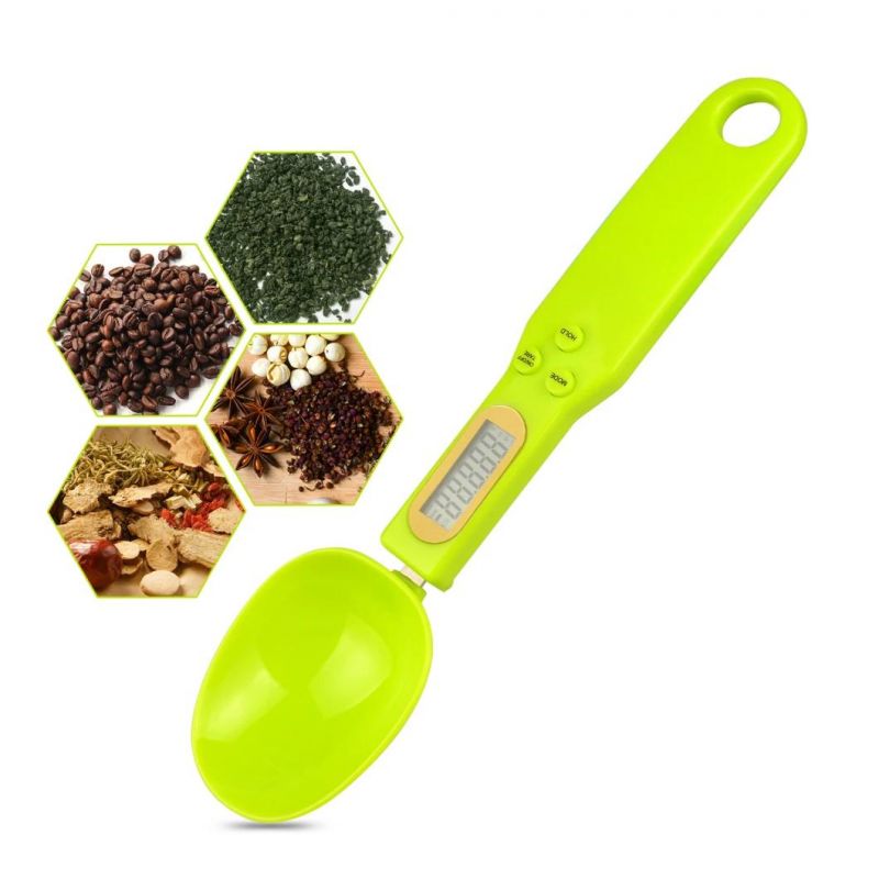 500g Colorful Kitchen Spoon Weighing Scale with LCD Screen