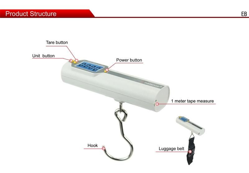 High Quality Digital Travel Luggage Weighing Scale Portable 50kg Electronic Scale