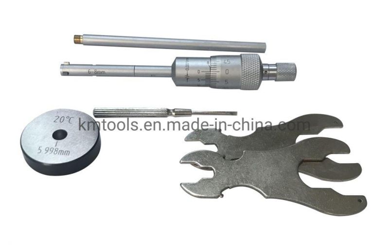 6-8mm Three-Point Internal Micrometer with 0.001mm Graduation