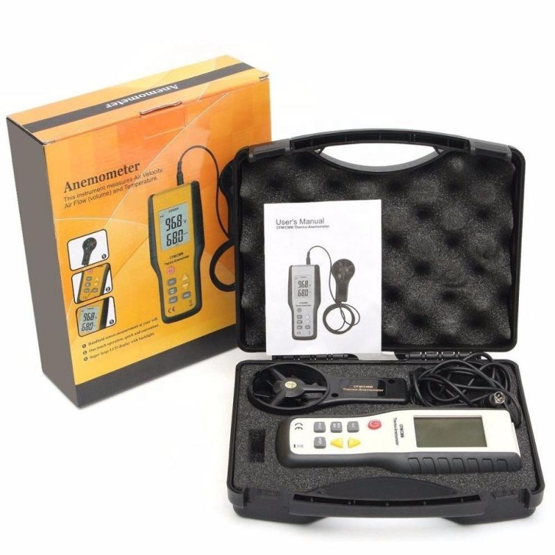 Handheld Anemometer Digital Wind Speed Cfm Meter Gauge