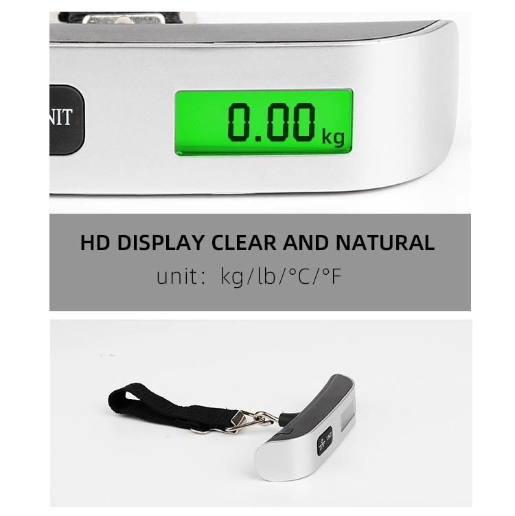 50kg 110ld LCD Display Electronic Digital Luggage Weighing Scale