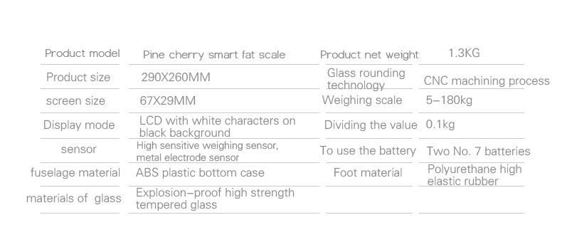 Balance Body Fat Smart Digital Weight Scale with APP BMI Digital Smart Scale