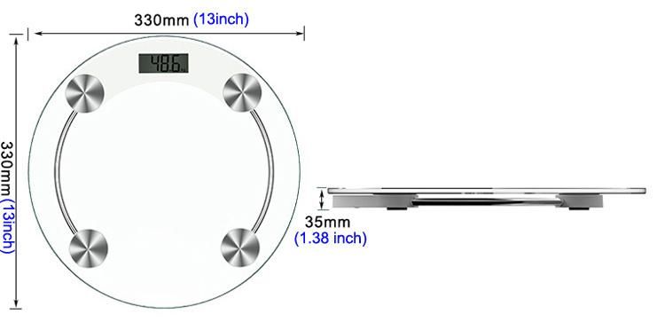 Hot Sale Factory Digital LCD Indicator Bathroom Weighing Scale