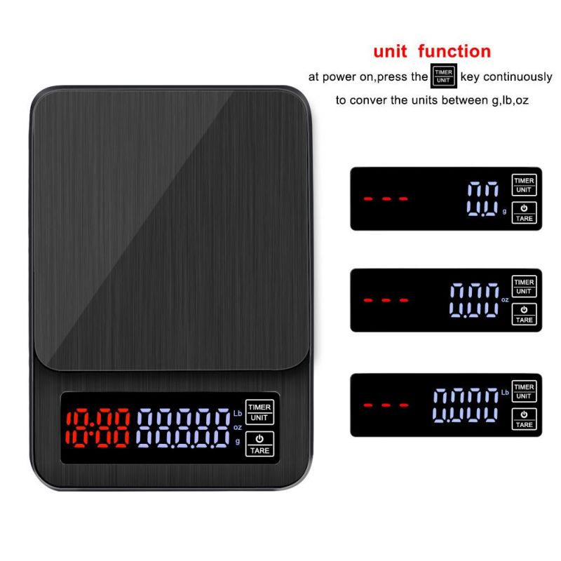 Portable Kitchen Scale High-Precision Electronic Coffee Scale Timing Function