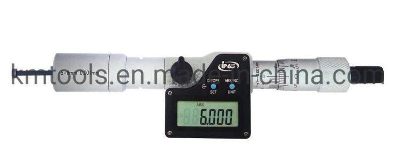5-6mm IP65 Digital Three Point Internal Micrometer