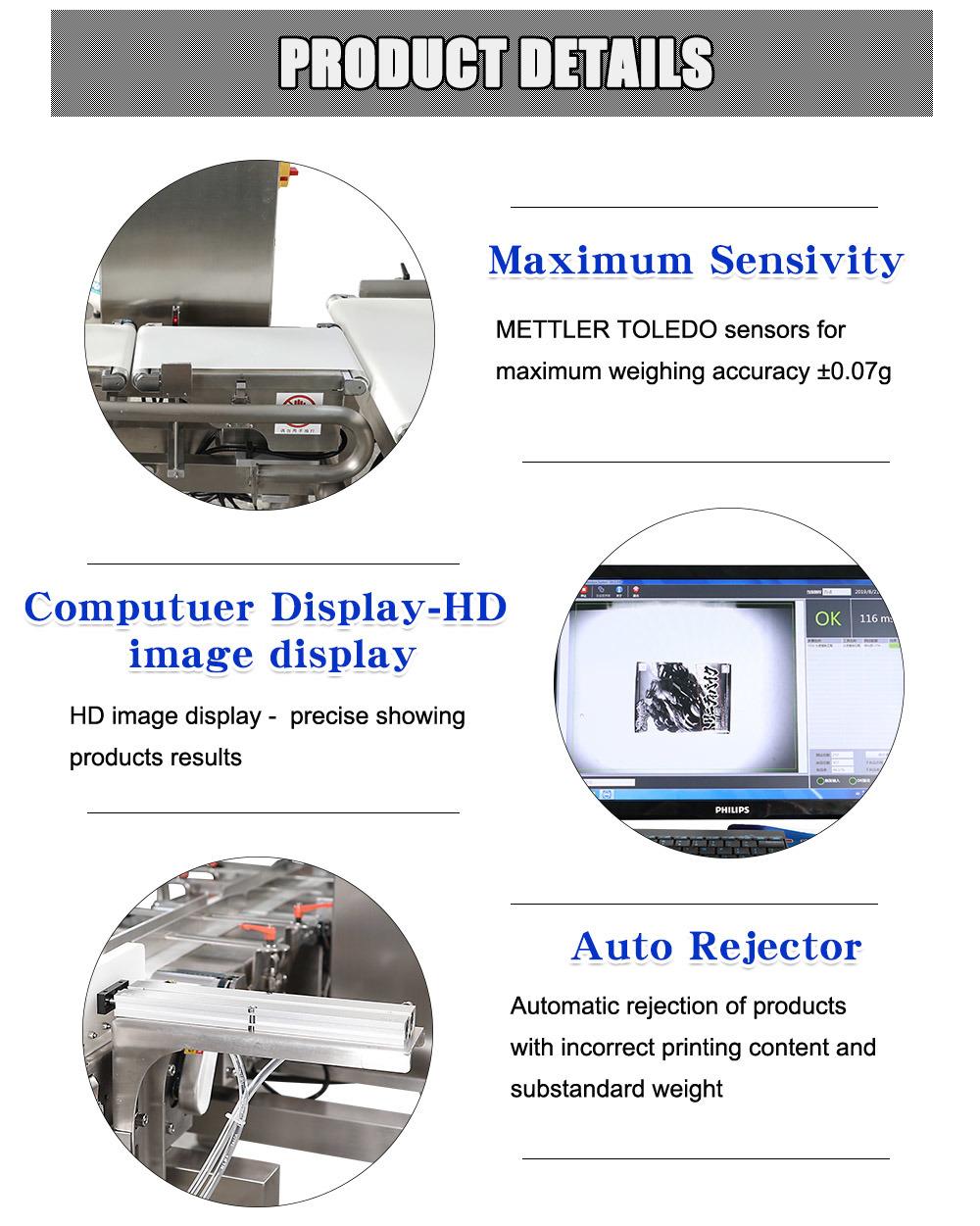 Packaging Printing Carton Box Book Visual Weighing Integrated Combo System