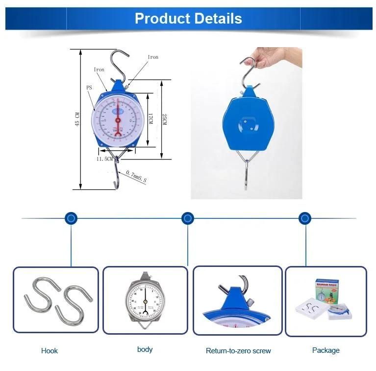 100kg Spring Balance Measuring Hanging Weighing Scale