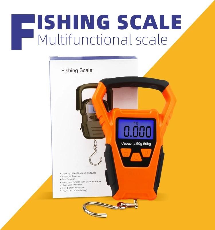 Multi-Function Weighing Scales Digital Luggage Fishing Scale with Tape Measure