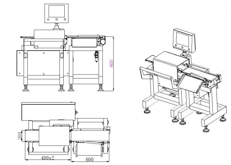 Manufacture Sales Directly in-Motion Check Weigher Machine