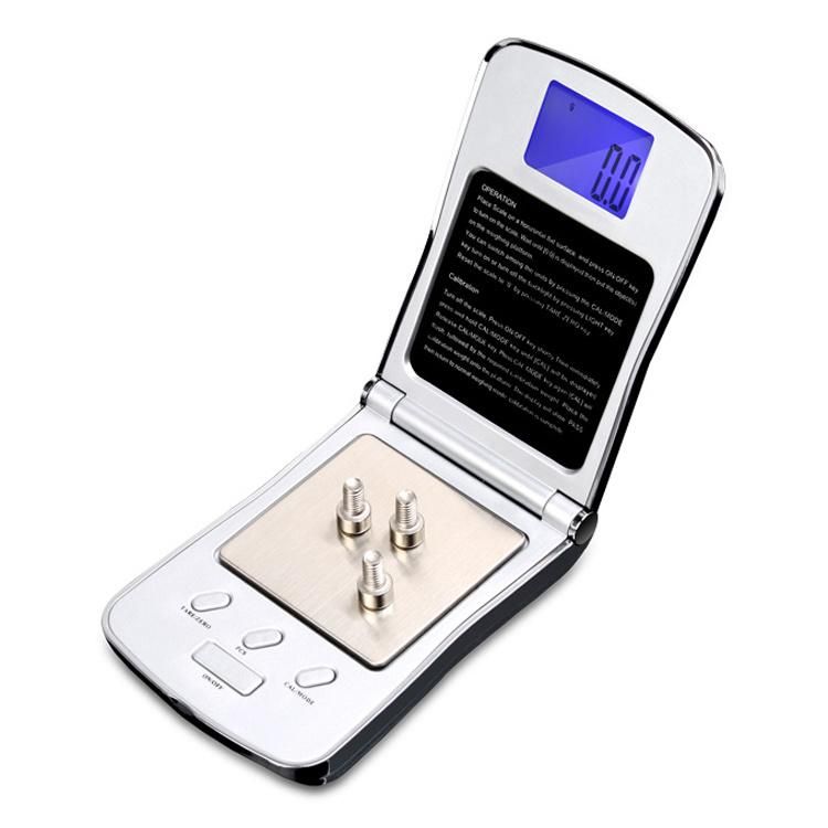 Mobile Type 0.01g Accuracy Balance LCD Display Backlit Mini Pocket Scale