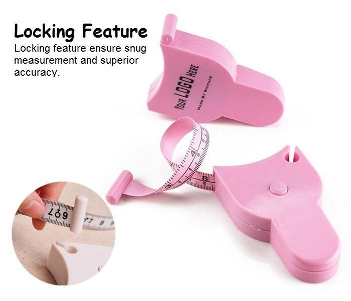 1.5 Meters Mini Pink Besopke Waist Cloth Retractable Tape Measure