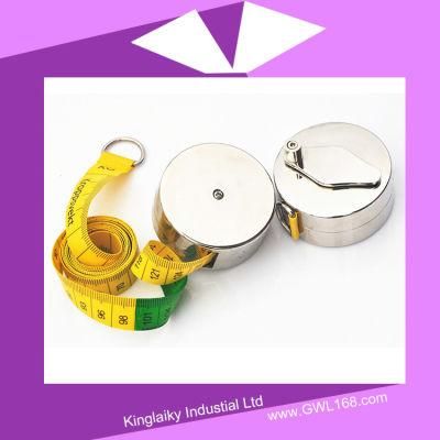 Metal Box Measure Tape Cloth Measuring Tape for Gift (BH-015)