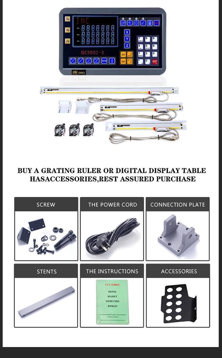 Digital Readout System Set with Linear Scales 0-3000mm