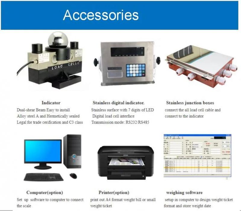 Digital Weighbridge 3*12m Electronic Truck Scales for Weighting