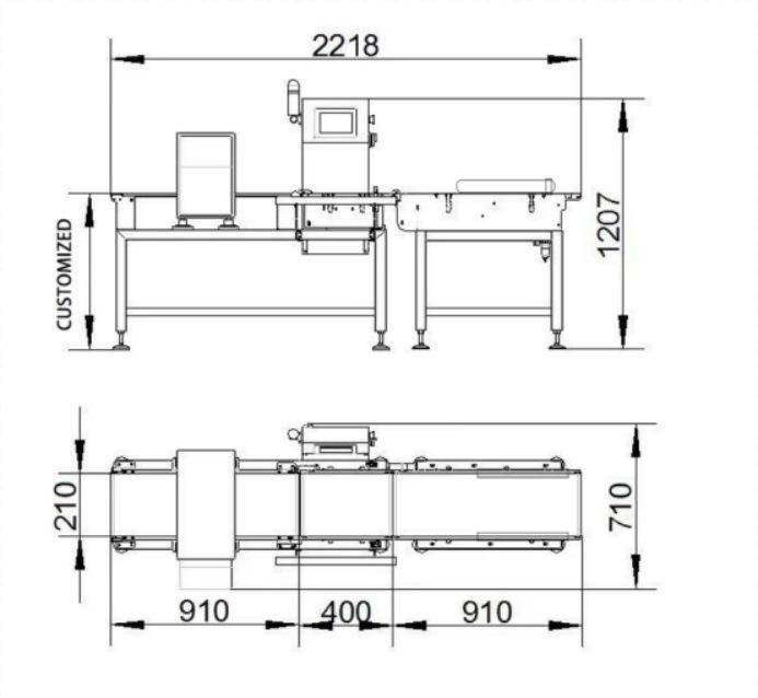 High Sensitivity Check Weigher and Metal Detector